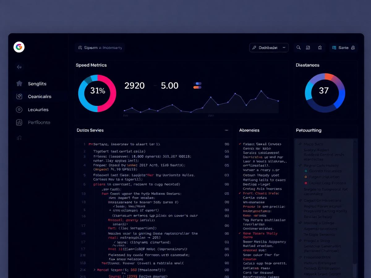 Growth Vault platform dashboard showing website speed metrics and optimization nodes